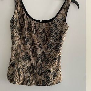 Dressy tank top leopard print